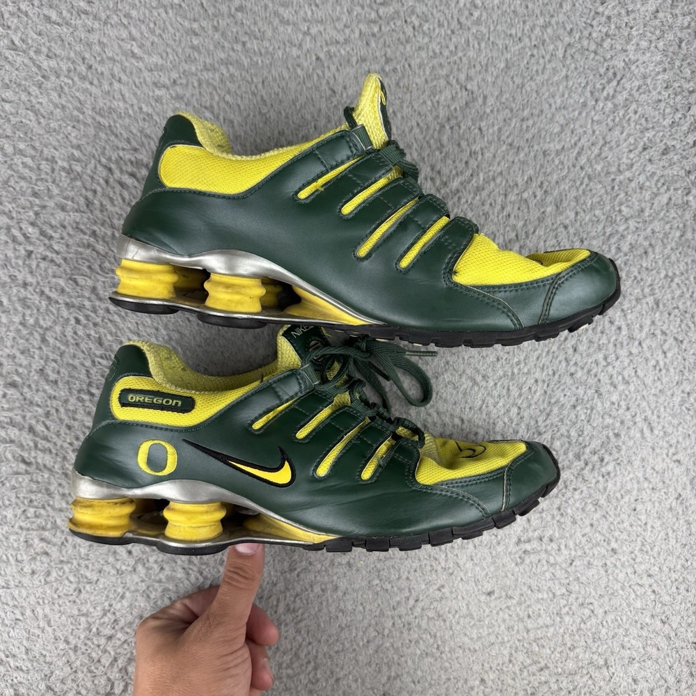 Nike Shox ID Mens Size 9.5 Varsity Oregon Ducks Running Shoes 313428-995‎ Rare